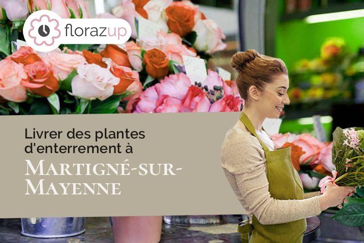 compositions de fleurs pour un deuil à Martigné-sur-Mayenne (Mayenne/53470)