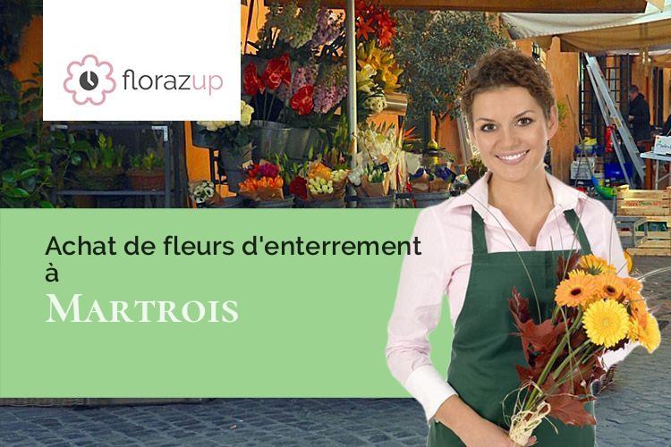 croix de fleurs pour une crémation à Martrois (Côte-d'Or/21320)