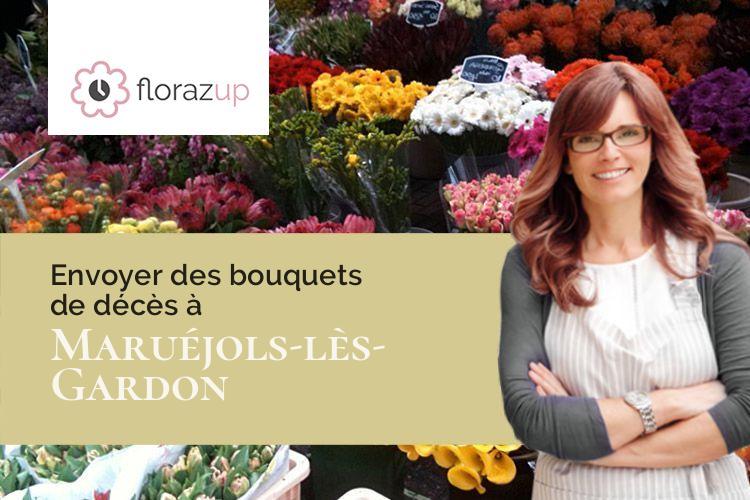 compositions florales pour des obsèques à Maruéjols-lès-Gardon (Gard/30350)