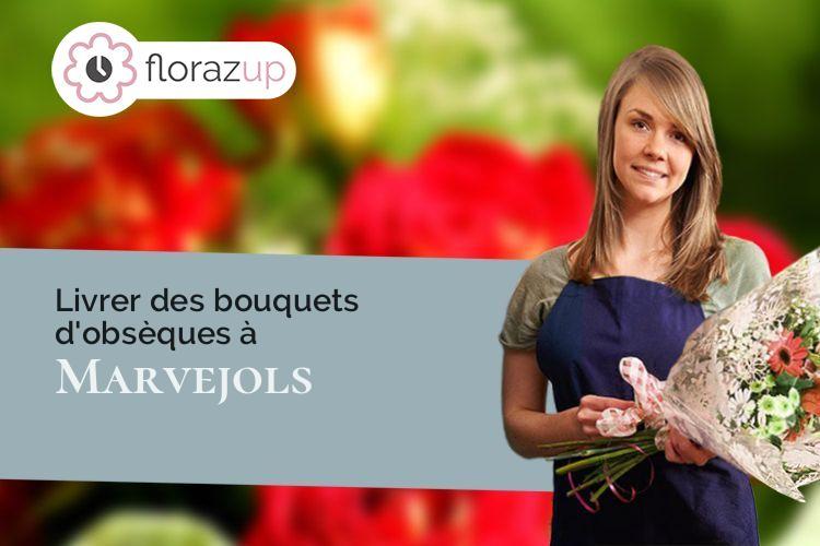 compositions florales pour des obsèques à Marvejols (Lozère/48100)