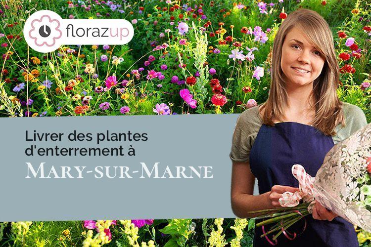 créations florales pour un décès à Mary-sur-Marne (Seine-et-Marne/77440)
