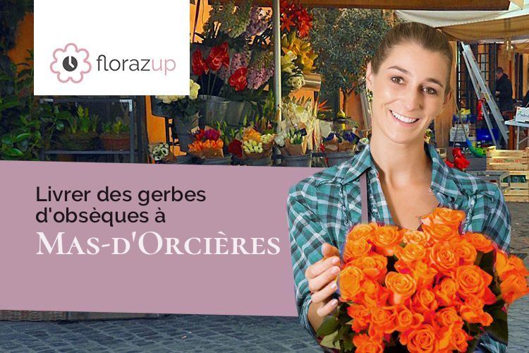 bouquets de fleurs pour des funérailles à Mas-d'Orcières (Lozère/48190)