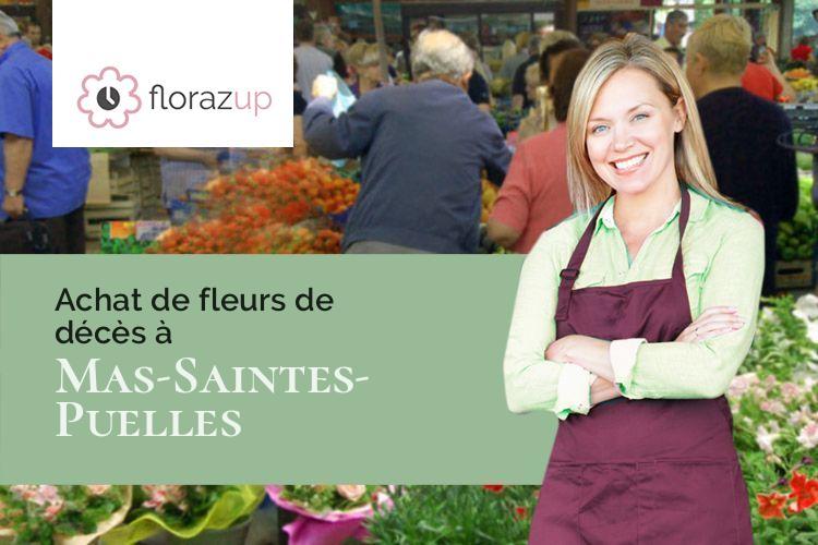 créations de fleurs pour un deuil à Mas-Saintes-Puelles (Aude/11400)