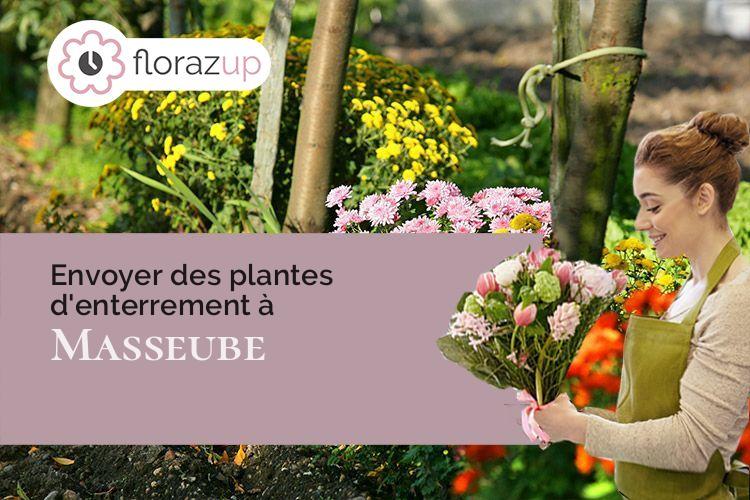 croix de fleurs pour un enterrement à Masseube (Gers/32140)