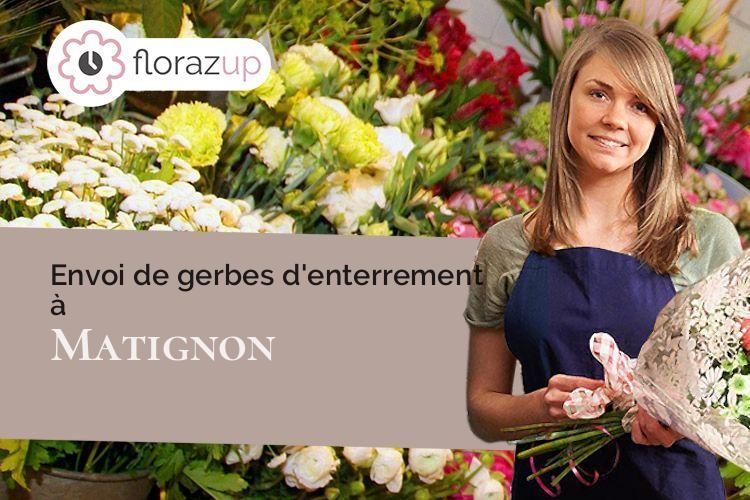 fleurs deuil pour un enterrement à Matignon (Côtes-d'Armor/22550)