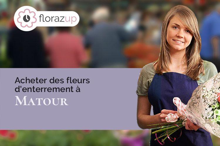 gerbes de fleurs pour un enterrement à Matour (Saône-et-Loire/71520)