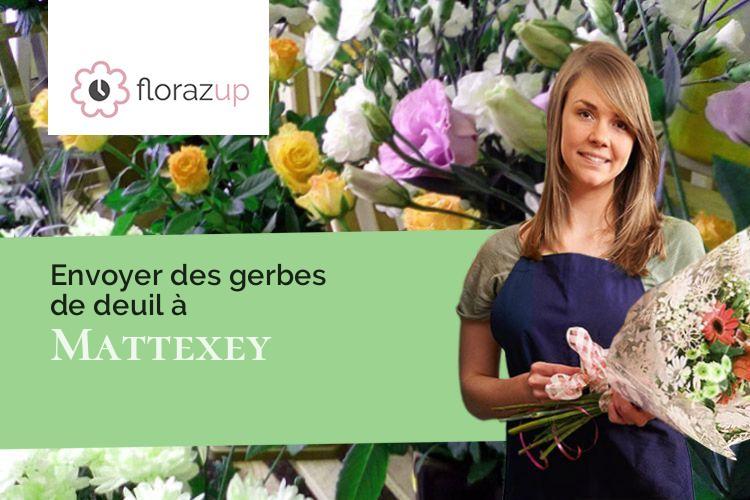 croix de fleurs pour une crémation à Mattexey (Meurthe-et-Moselle/54830)