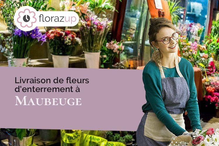 coeur de fleurs pour des obsèques à Maubeuge (Nord/59600)