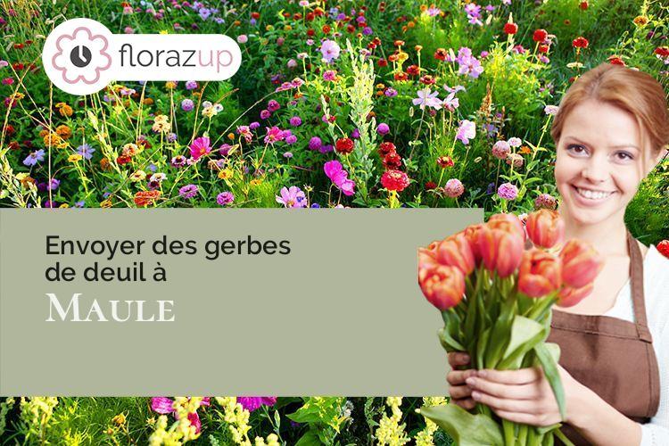 compositions florales pour un enterrement à Maule (Yvelines/78580)