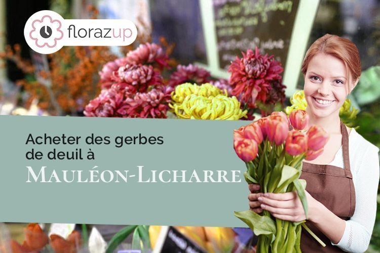 couronnes florales pour des funérailles à Mauléon-Licharre (Pyrénées-Atlantiques/64130)