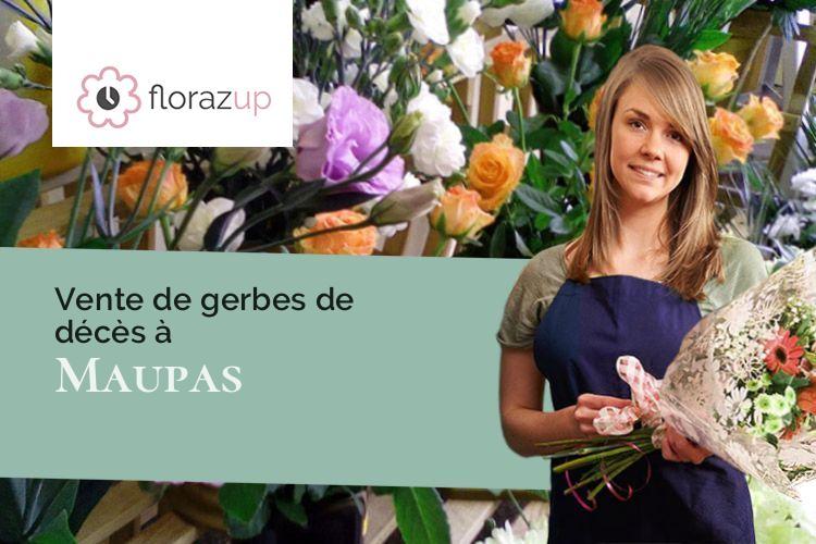 couronnes florales pour un enterrement à Maupas (Gers/32240)