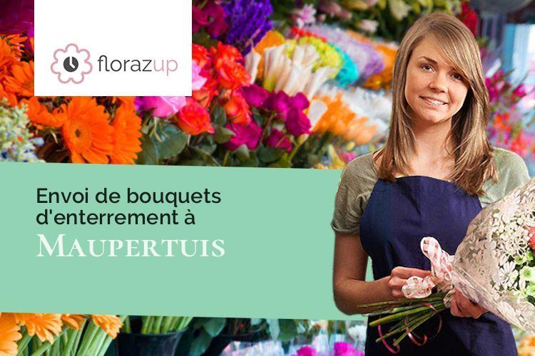 créations florales pour un décès à Maupertuis (Manche/50410)