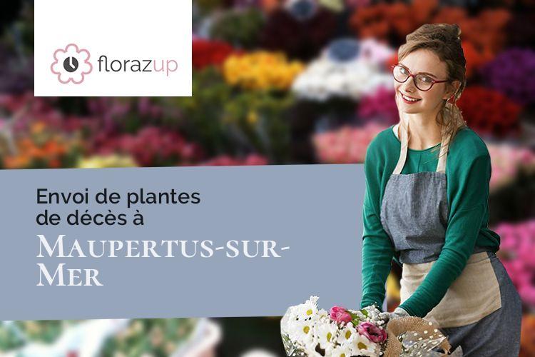 créations florales pour des funérailles à Maupertus-sur-Mer (Manche/50330)