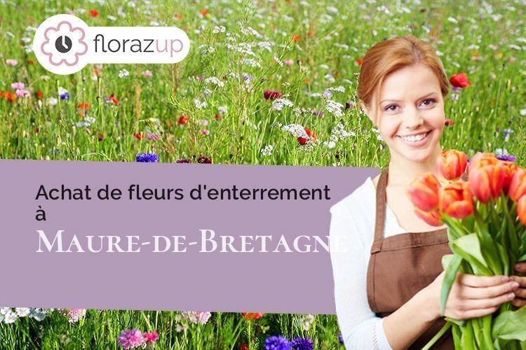 compositions de fleurs pour des funérailles à Maure-de-Bretagne (Ille-et-Vilaine/35330)