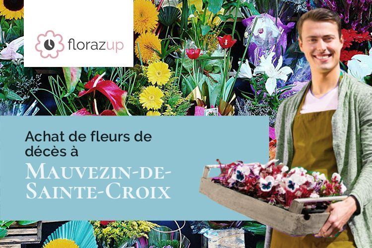 compositions florales pour un décès à Mauvezin-de-Sainte-Croix (Ariège/09230)