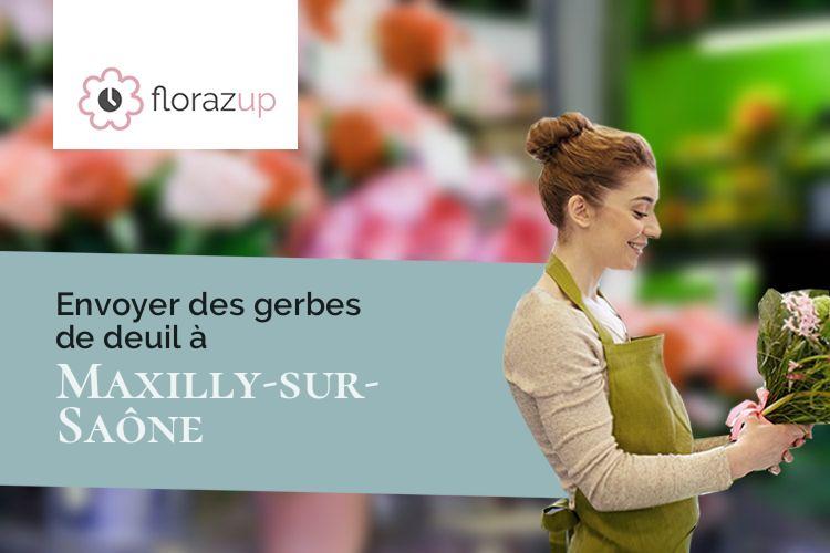 croix de fleurs pour un enterrement à Maxilly-sur-Saône (Côte-d'Or/21270)