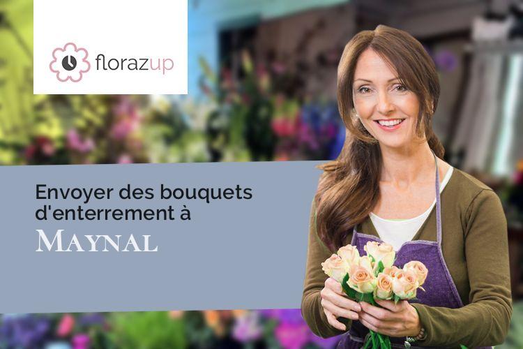 couronnes florales pour un enterrement à Maynal (Jura/39190)