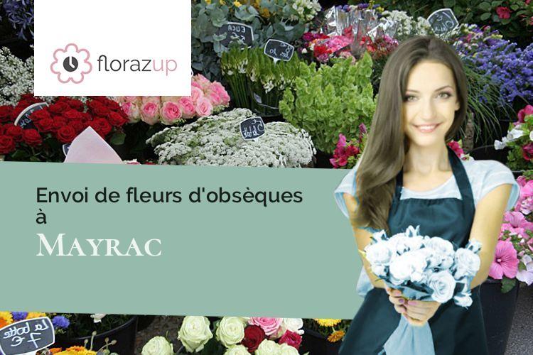 coeurs de fleurs pour un décès à Mayrac (Lot/46200)