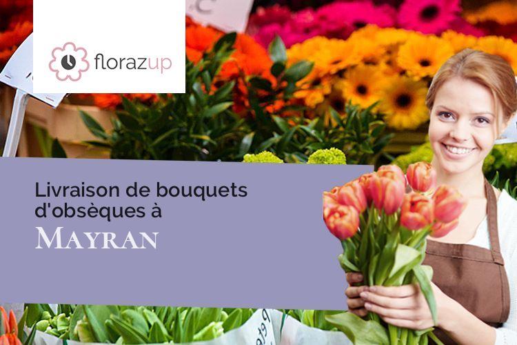 couronnes florales pour un deuil à Mayran (Aveyron/12390)