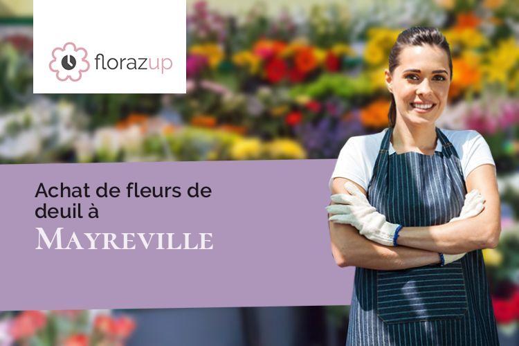 croix de fleurs pour un décès à Mayreville (Aude/11420)