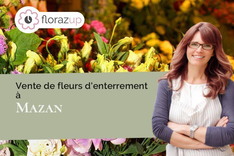 gerbes de fleurs pour un deuil à Mazan (Vaucluse/84380)