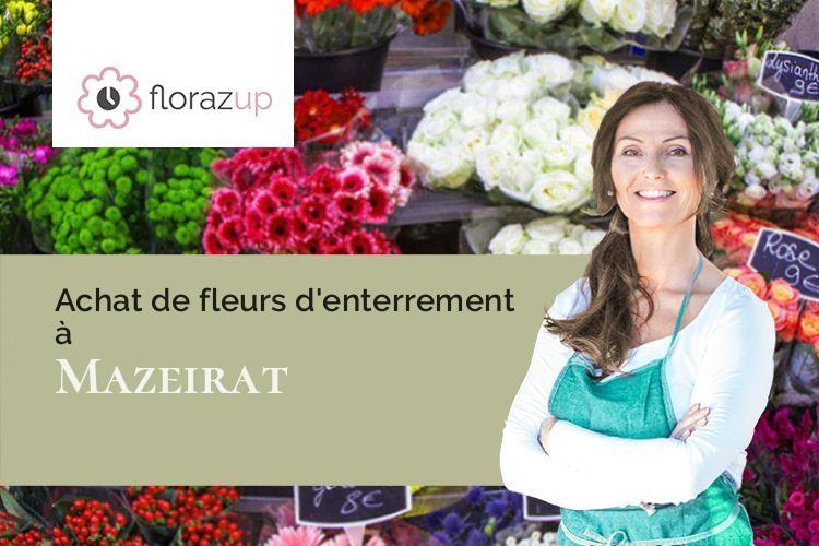 coeurs de fleurs pour un enterrement à Mazeirat (Creuse/23150)