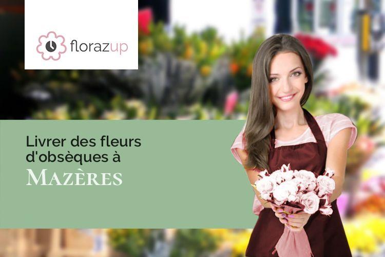 couronnes florales pour un deuil à Mazères (Gironde/33210)