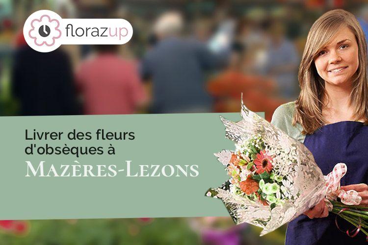 coeur de fleurs pour un décès à Mazères-Lezons (Pyrénées-Atlantiques/64110)