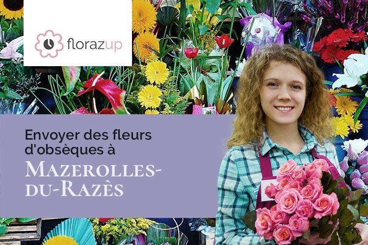 créations de fleurs pour un décès à Mazerolles-du-Razès (Aude/11240)