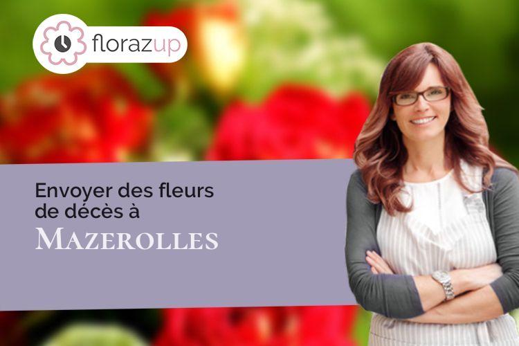 compositions de fleurs pour des funérailles à Mazerolles (Pyrénées-Atlantiques/64230)