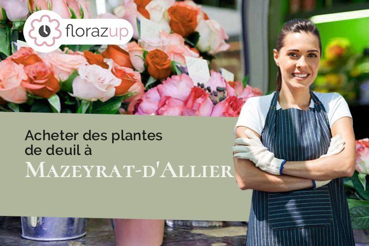 fleurs deuil pour un décès à Mazeyrat-d'Allier (Haute-Loire/43300)