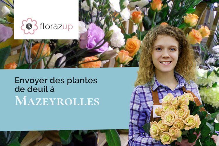 créations de fleurs pour un décès à Mazeyrolles (Dordogne/24550)