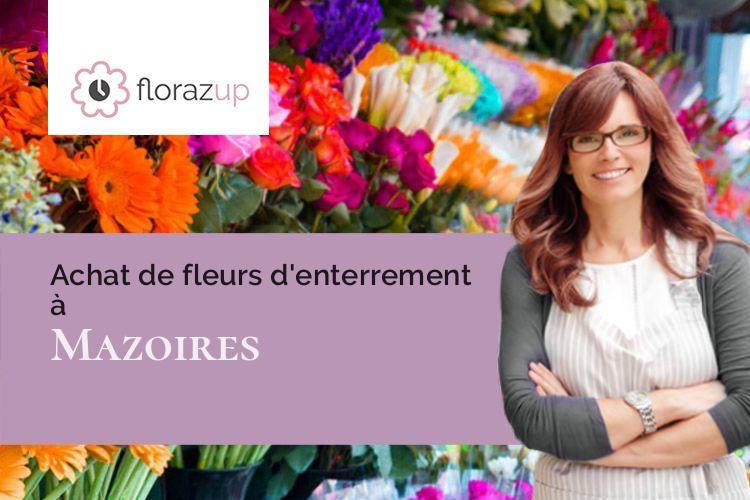 compositions florales pour des funérailles à Mazoires (Puy-de-Dôme/63420)