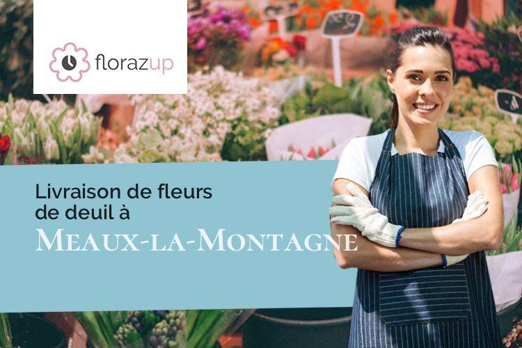 coeurs de fleurs pour un deuil à Meaux-la-Montagne (Rhône/69550)