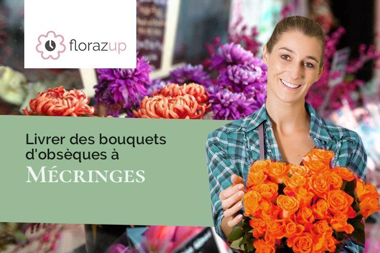 créations florales pour un enterrement à Mécringes (Marne/51210)