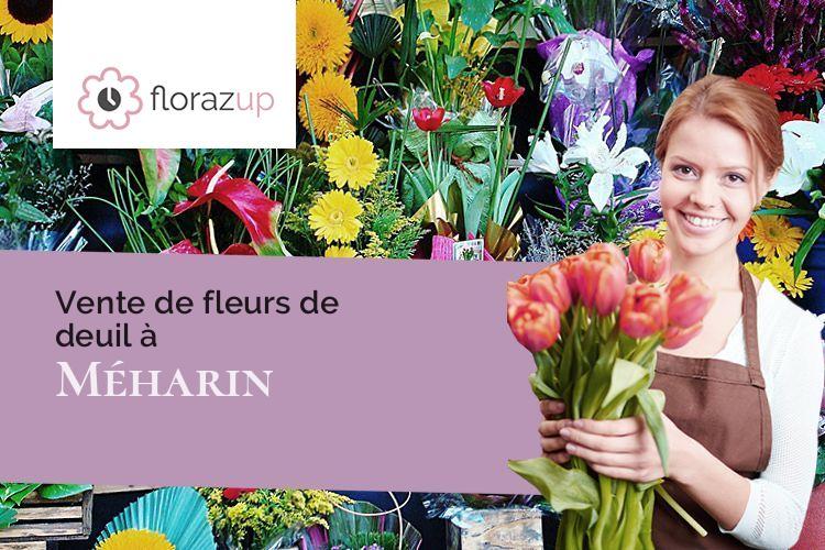bouquets de fleurs pour des funérailles à Méharin (Pyrénées-Atlantiques/64120)
