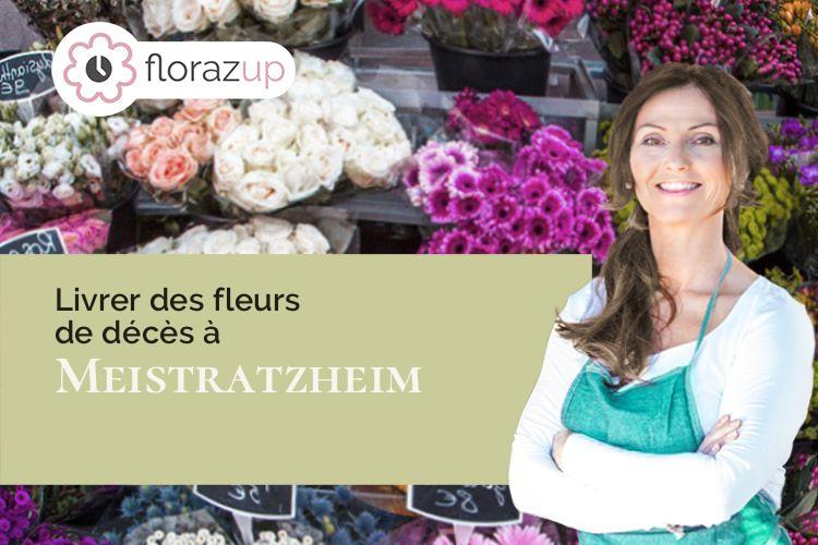 fleurs deuil pour des obsèques à Meistratzheim (Bas-Rhin/67210)