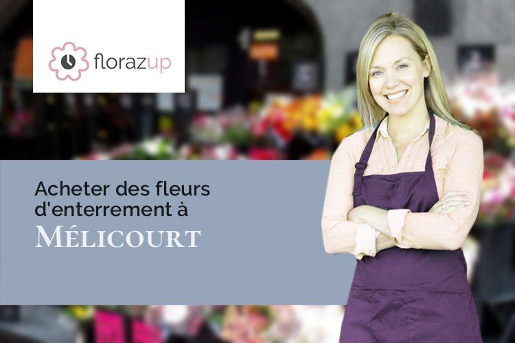 fleurs deuil pour un enterrement à Mélicourt (Eure/27390)