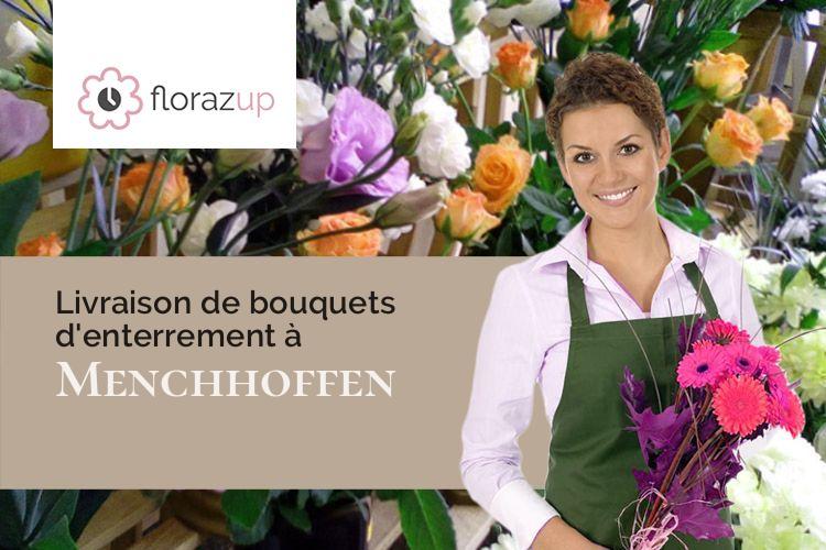 couronnes de fleurs pour un décès à Menchhoffen (Bas-Rhin/67340)