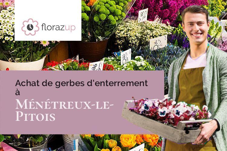 croix de fleurs pour des obsèques à Ménétreux-le-Pitois (Côte-d'Or/21150)