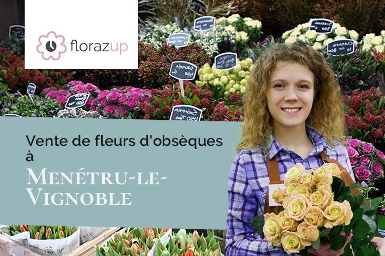 couronnes florales pour un enterrement à Menétru-le-Vignoble (Jura/39210)