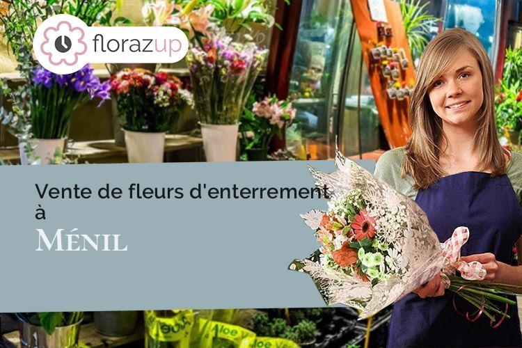 couronnes florales pour un deuil à Ménil (Mayenne/53200)