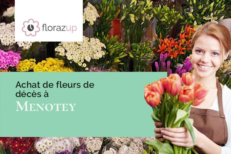 créations florales pour un décès à Menotey (Jura/39290)