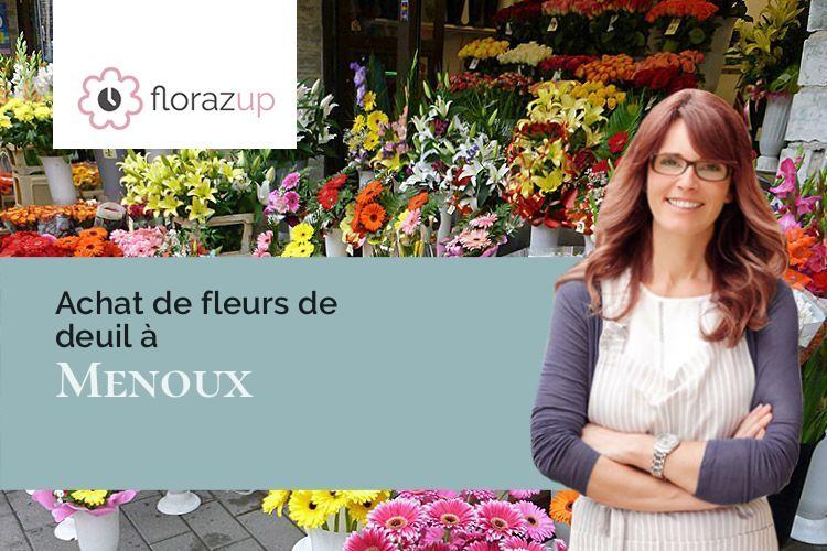 couronnes florales pour un enterrement à Menoux (Haute-Saône/70160)