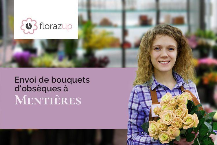 compositions de fleurs pour un décès à Mentières (Cantal/15100)