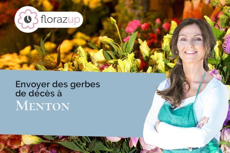 coeur de fleurs pour un enterrement à Menton (Alpes-Maritimes/06500)