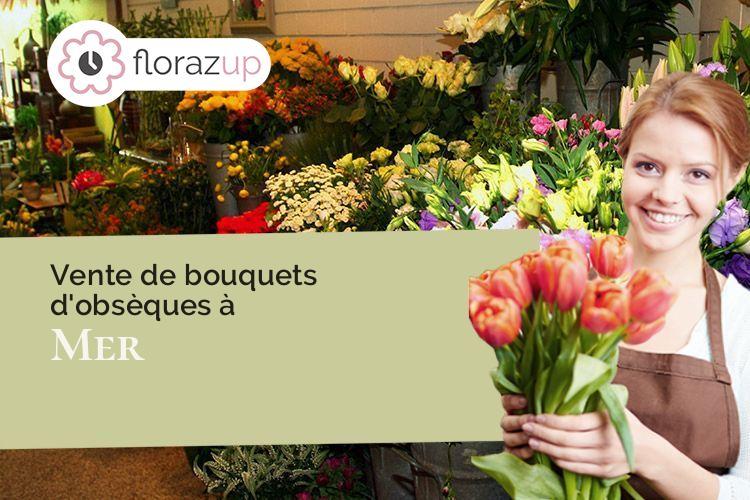 coeur de fleurs pour des funérailles à Mer (Loir-et-Cher/41500)