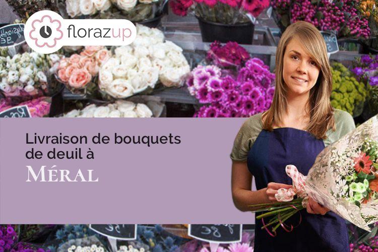 coupes de fleurs pour des funérailles à Méral (Mayenne/53230)