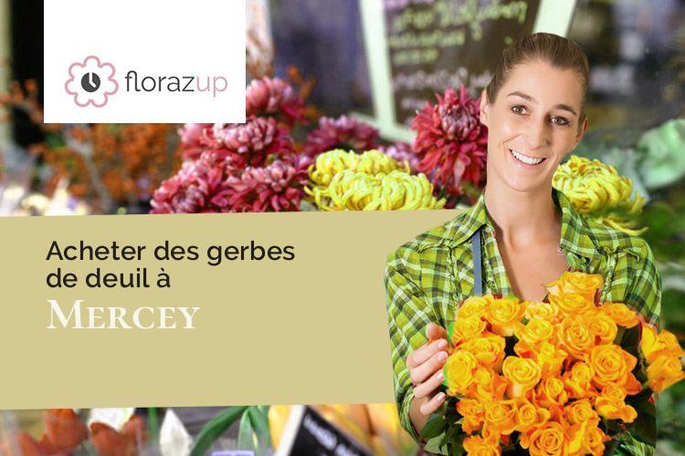 fleurs deuil pour un décès à Mercey (Eure/27950)