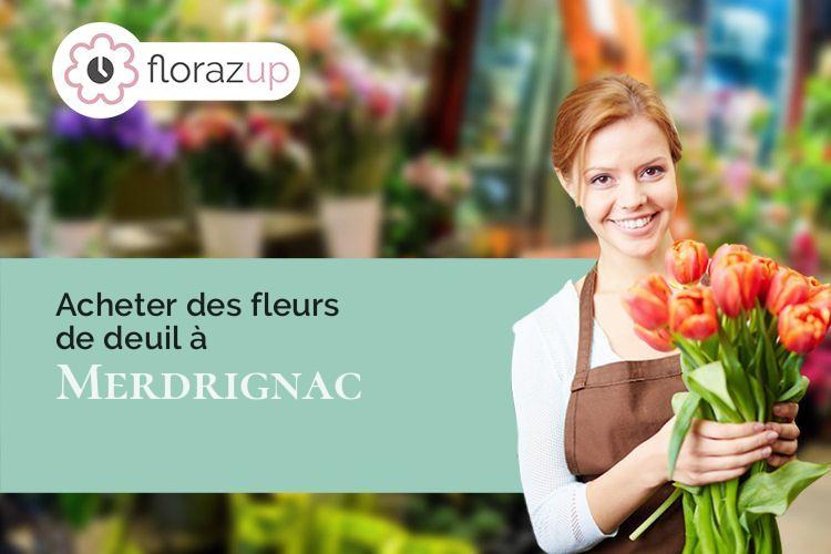 créations florales pour un décès à Merdrignac (Côtes-d'Armor/22230)